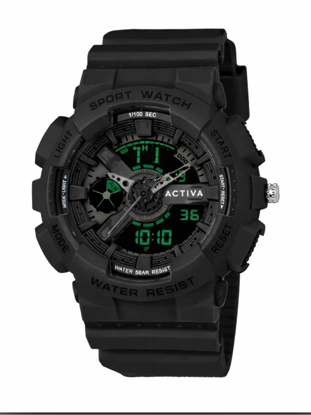 Activa Pixel X Invicta Digital Unisex Watch - 50mm, Black (ACW499-013